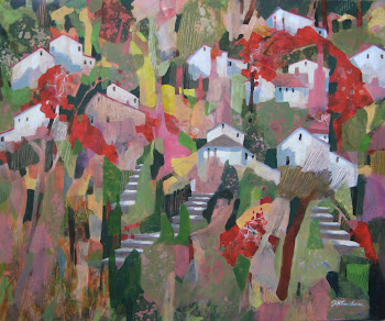 Village 30x36" acrylic on canvas