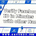 Verify Facebook ID in Minutes with other names