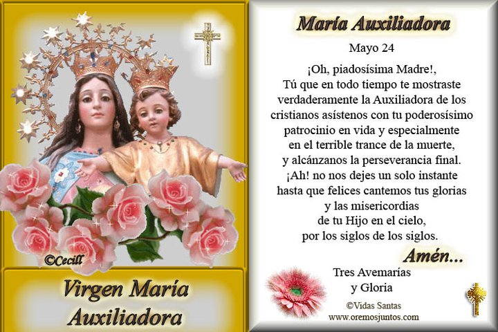® Virgen María Ruega Por Nosotros ® OraciÓn A MarÍa Auxiliadora 24