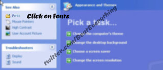 Installing fonts in windows XP