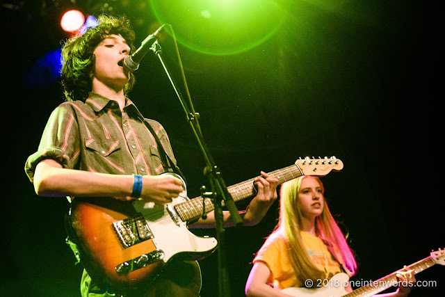 Finn Wolfhard and Ayla Tesler-Mabe of Calpurnia at The Phoenix Concert Theatre on October 20, 2018 Photo by John Ordean at One In Ten Words oneintenwords.com toronto indie alternative live music blog concert photography pictures photos