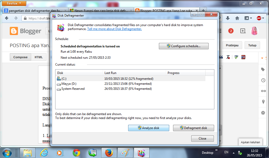 POSTING apa Yang Loe sukaaaa !!! DISK CLEANUP DAN DISK DEFRAGMENTER
