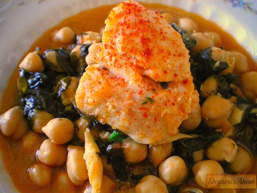 Garbanzos con bacalao y espinacas {Potaje de Vigilia}