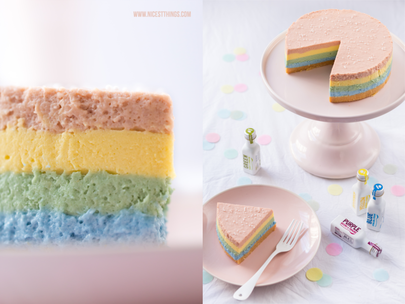Regenbogen Cheesecake Rezept Rainbow Cheesecake Regenbogen Kuchen