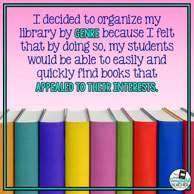 Organizing Your Classroom Library Labeling by Genre The Daring