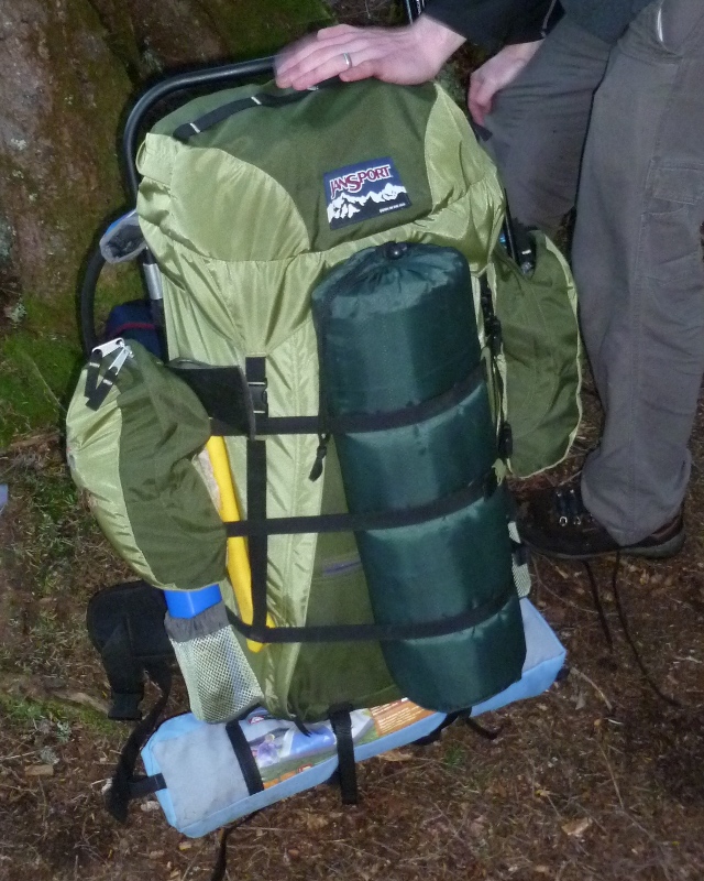 jansport hiking backpack external frame