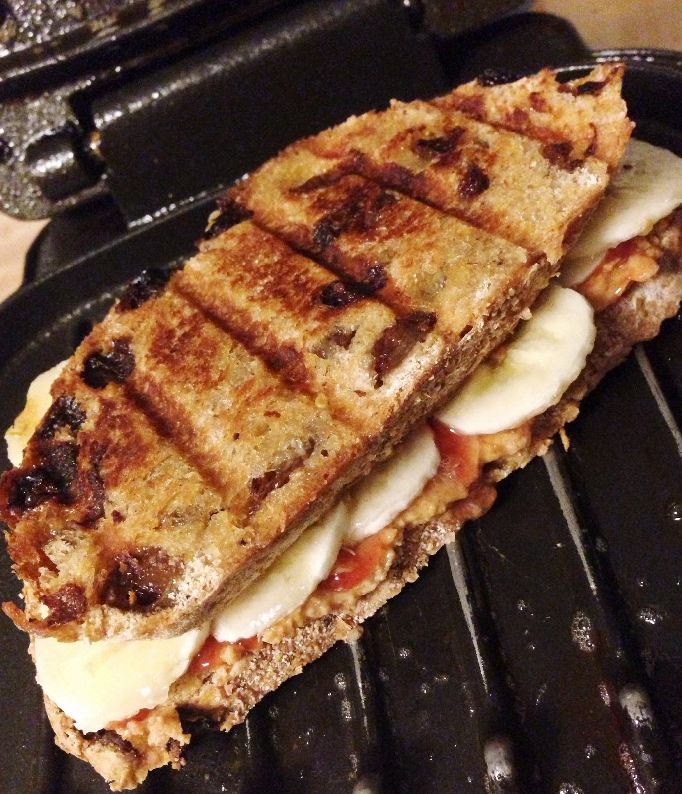 Vegan Boston Peanut Butter Banana Panini