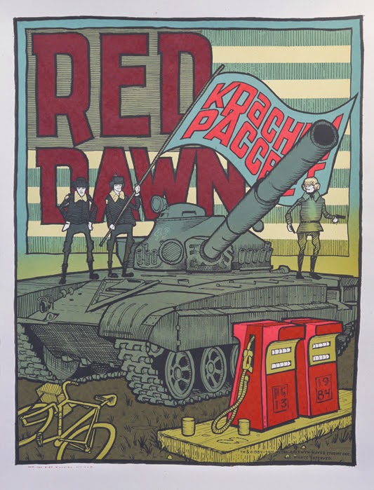 Red Dawn Screen Print by Jay Ryan