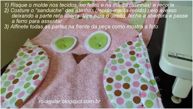 jogo-americano em patchwork de coruja com PAP (DIY)