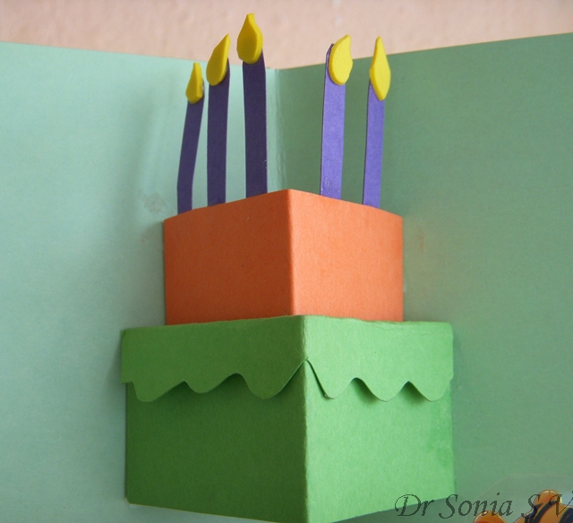 Cards ,Crafts ,Kids Projects: Simple Pop Up Card -Pop Up 