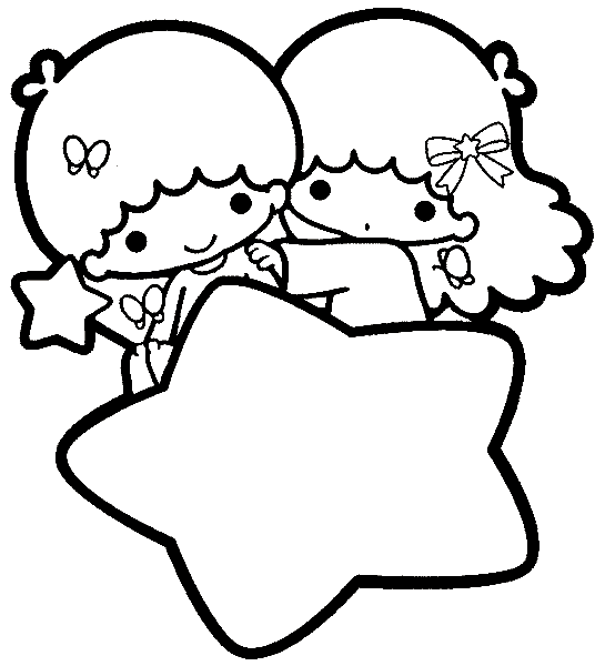 Little Twin Stars Pages Coloring Pages