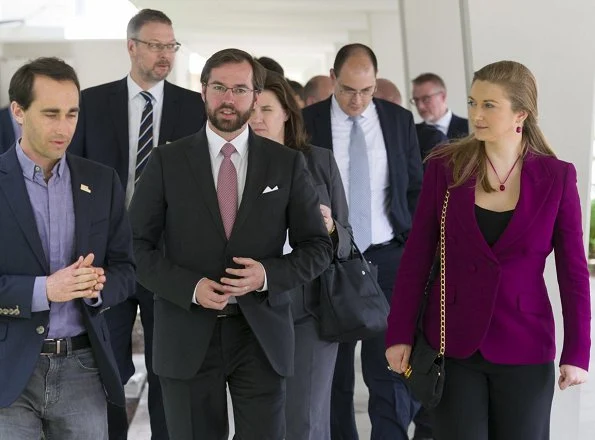 Hereditary Grand Duke Guillaume and Hereditary Grand Duchess Stéphanie, and Minister of Economy of Luxembourg, Etienne Schneider and a delegation of economy visited NASA's Ames Research Center