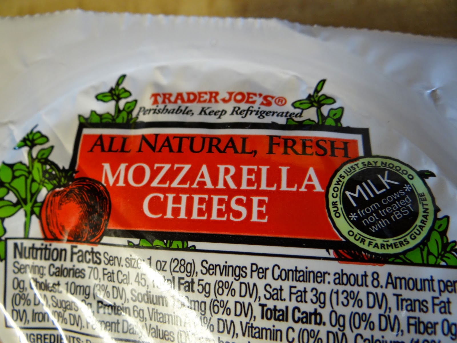 Trader Joe's 365 Day 17 Mozzarella Cheese Chub