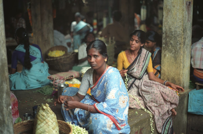 Pondichéry, Grand Bazar, © L. Gigout, 1990