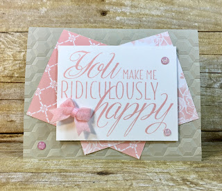 This all occasion card uses Stampin' Up!'s Lovely Friends stamp set and Lovely Laurels Thinlits.  We also used the In Color BItty Bows and Glitter Enamel Dots.  The full supply list is on the blog!  www.stamptherapist.com #stampinup #stamptherapist