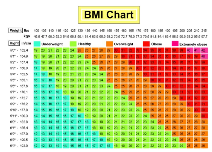 Bmi Chart Pounds