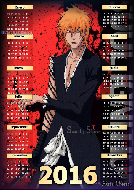 calendario 2016 bleach