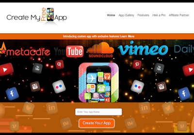 CreateMyFreeApp lets you to easily build apps for Android OS