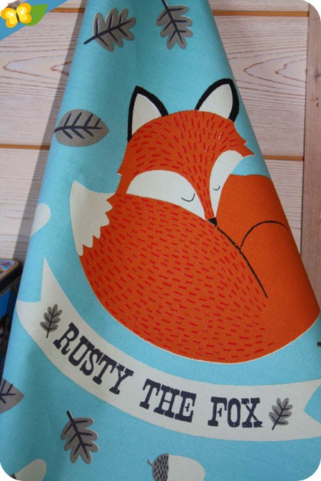 Torchon Rusty the Fox et sa boîte par Rex
