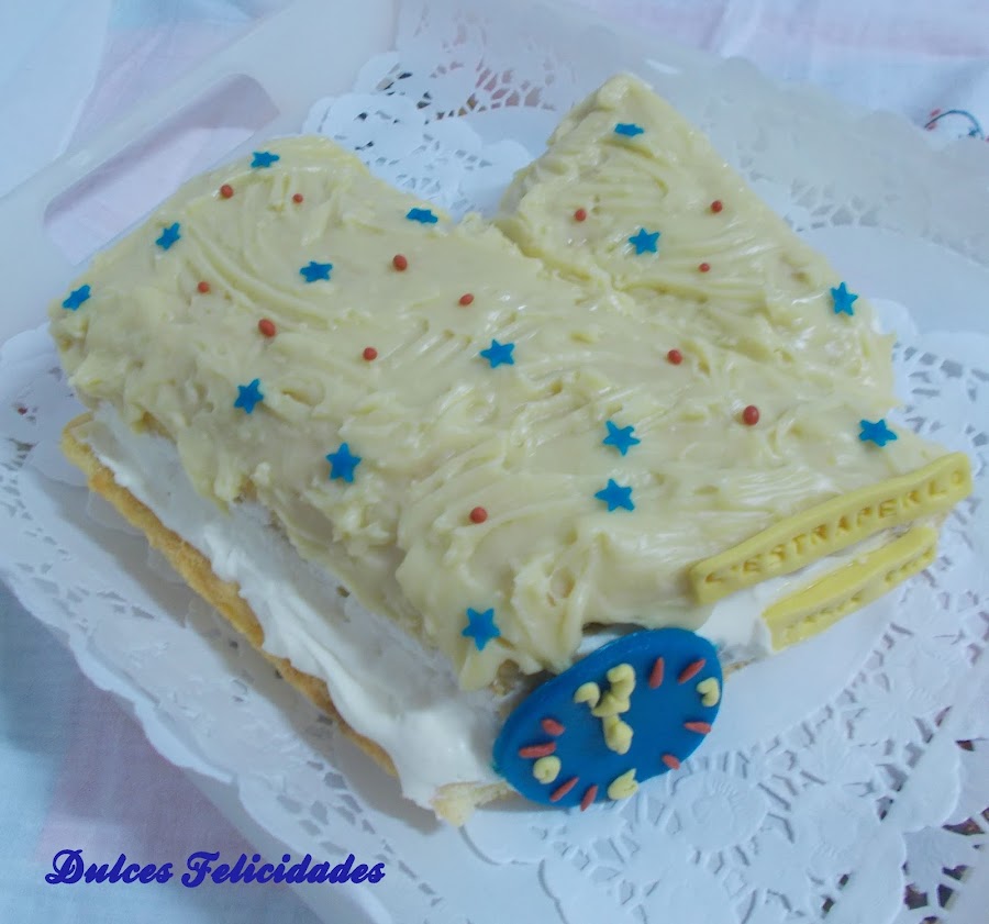Tronco de Navidad de chocolate blanco