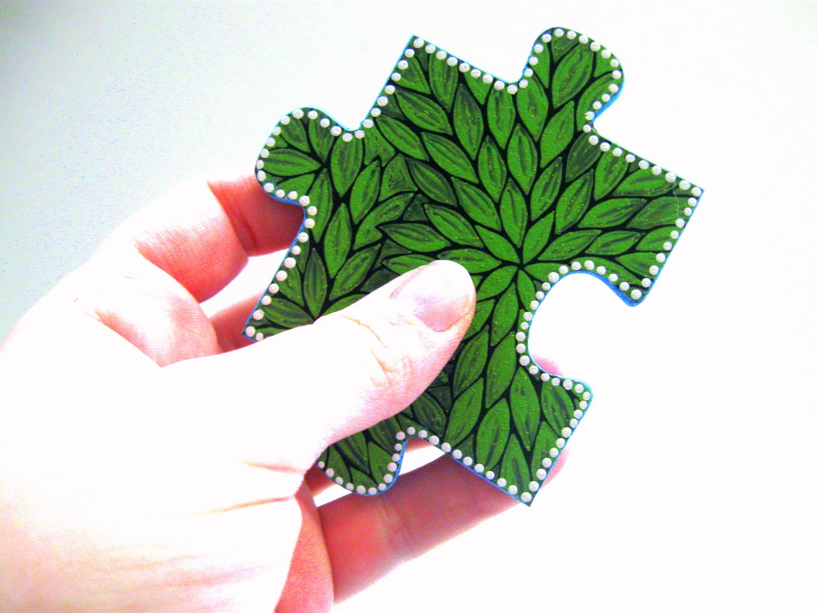 PEARLE Upcycle Puzzle Piece pins. Wearable Art ♥