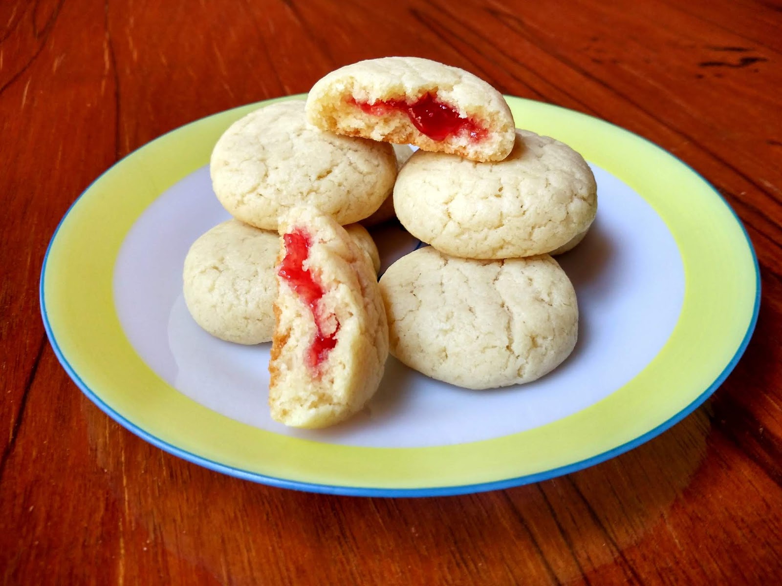 Eggless Strawberry JamFilled Cookies Tempting Treat