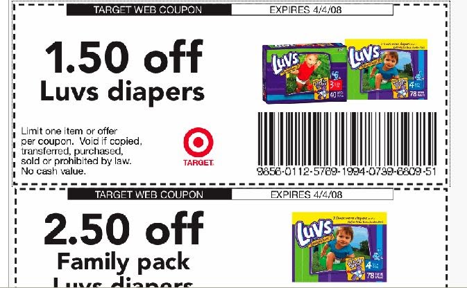 Free Printable Luvs Coupons