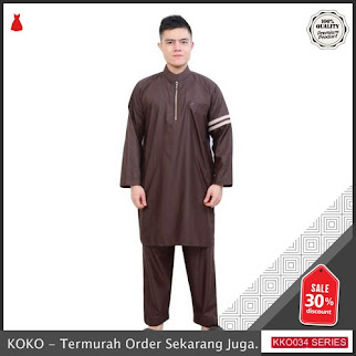 KKO34 OKX701 Setelan Gamis Muslim Pria Pakaian Ala Nabawi Terbaru BMGShop