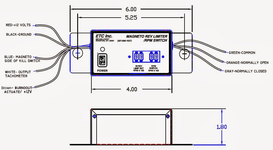 ETC Rev Limiters HighRange Rev Limiter with RPM Switch
