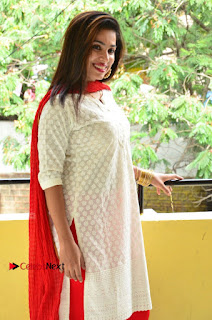 Telugu Actress Vrushali Stills in Salwar Kameez at Neelimalai Movie Pressmeet  0032