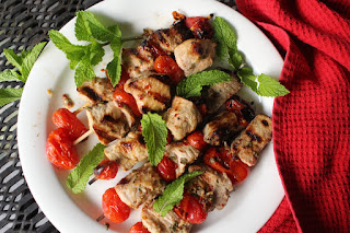 Grilled Coconut Herb Pork Kebabs