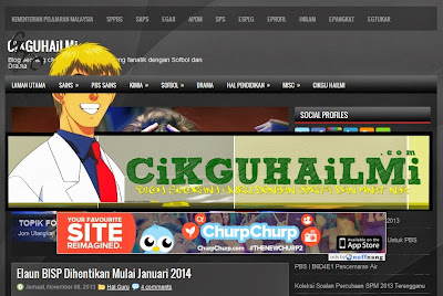 Macam nih lah rupanya bila blog cikguhailmi di view guna Chrome