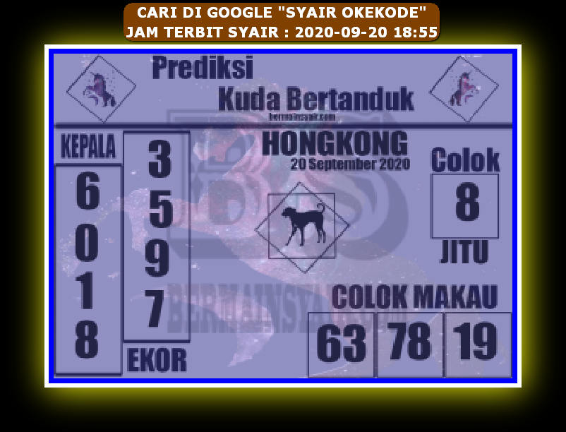 Syair hk 20 September 2020 KODE SYAIR SGP SYAIR HK SYAIR