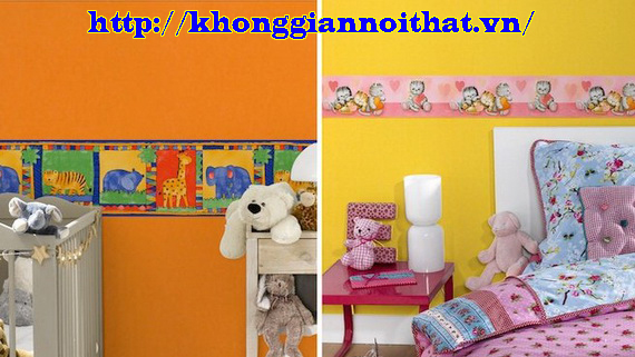 Mẫu giấy dán tường trang trí cho bé 6
