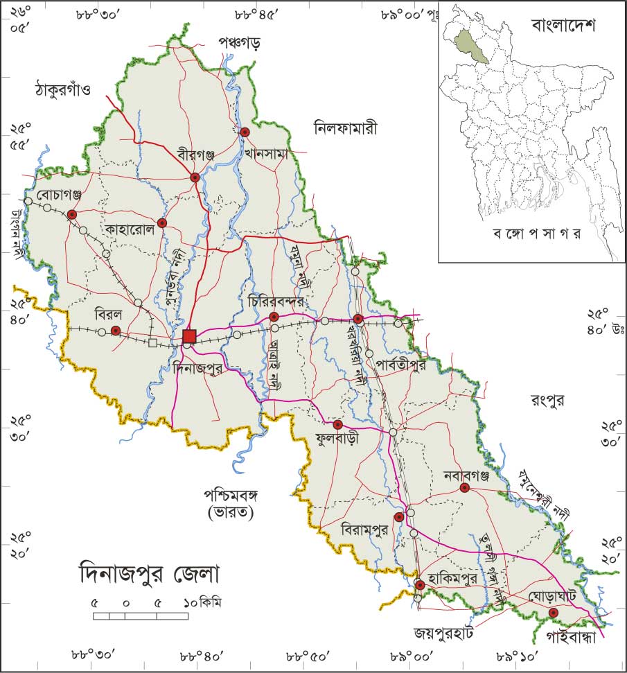 Map of dinajpur district