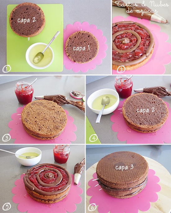 Como cortar, nivelar y rellenar un bizcocho para hacer una tarta decorada con fondant