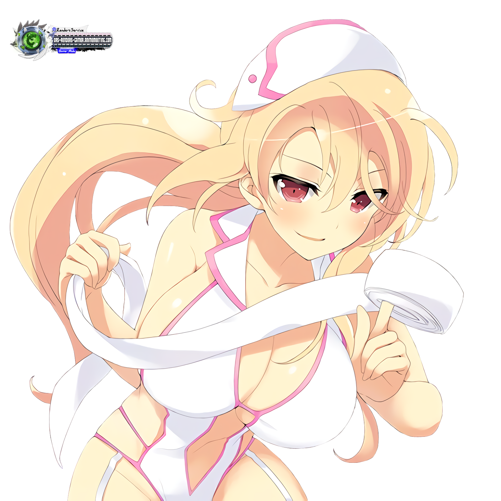 Senran Kagura:Souji Hyper Sexy Nurse Cure Render.
