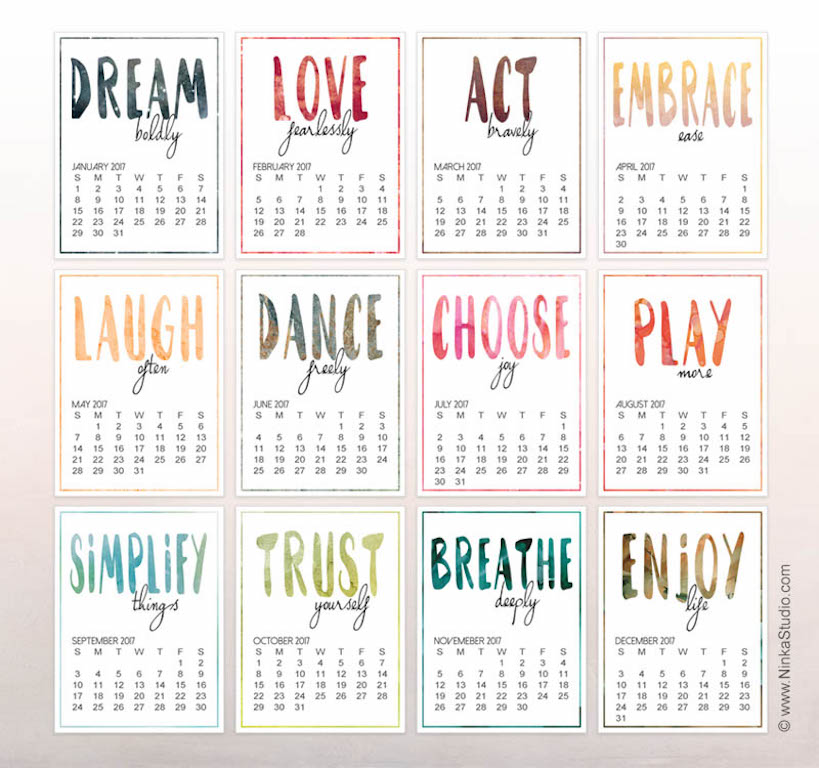 doitbutdoitnow : Die 10 schönsten Kalender zum ausdrucken