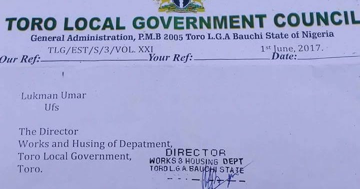 This Query Letter Issued to LG Council Staff in Bauchi ...