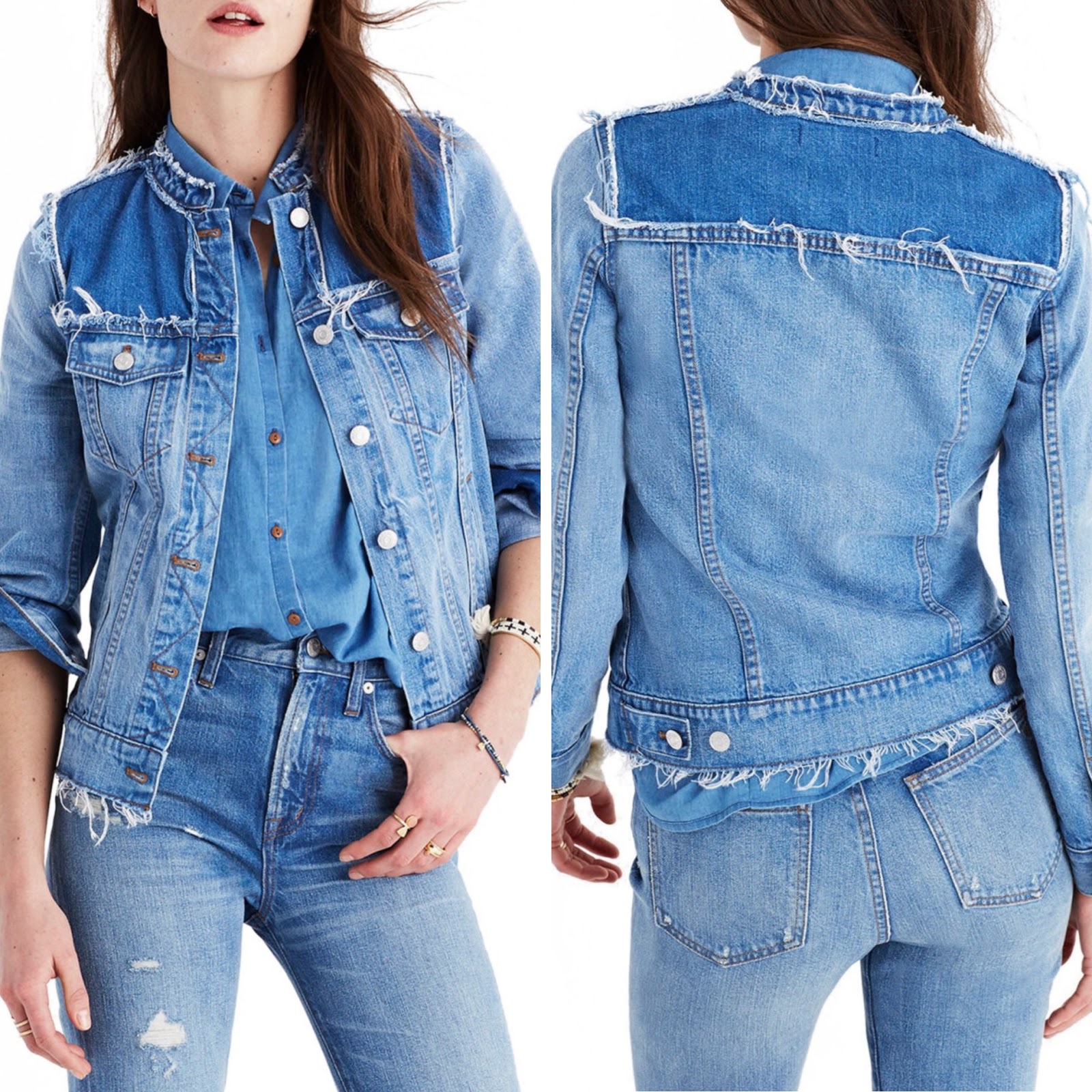 DIY Vintage Patch Denim Jacket Refashion