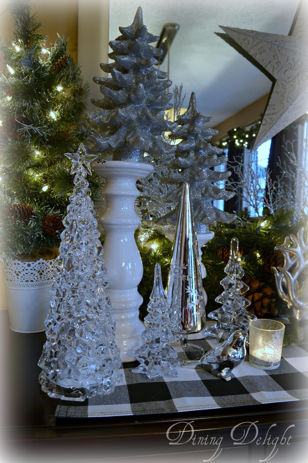 Dining Delight Silver Deer Christmas Sideboard