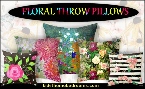 FLORAL THROW PILLOWS  FLOWER pillows - flower garden pillows - country cottage garden flowers pillows - VINTAGE FLORAL ROSES  Vintage Floral Garden Throw Pillow