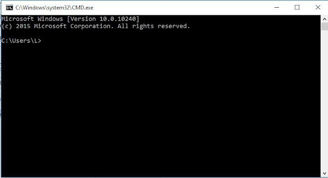 Tampilan CMD Tampilan Command Prompt