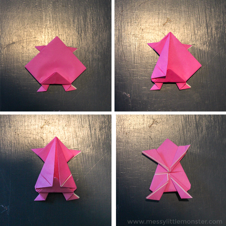 origami frog craft for kids