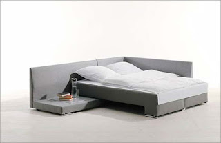 Grey Modern Bed and Sofa