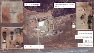 Satellite image of MQ-1C Gray Eagle drone base in Cameroon