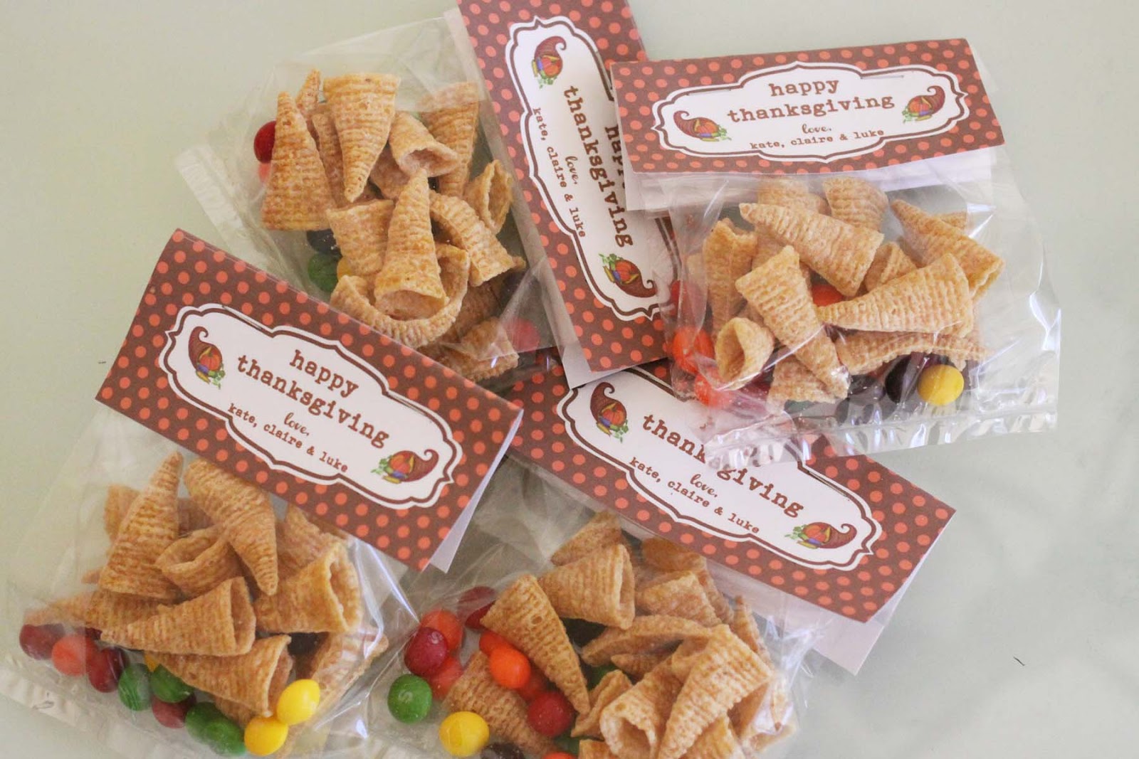 The Larson Lingo Thanksgiving Cornucopia Treat Bag + {Free Printable}