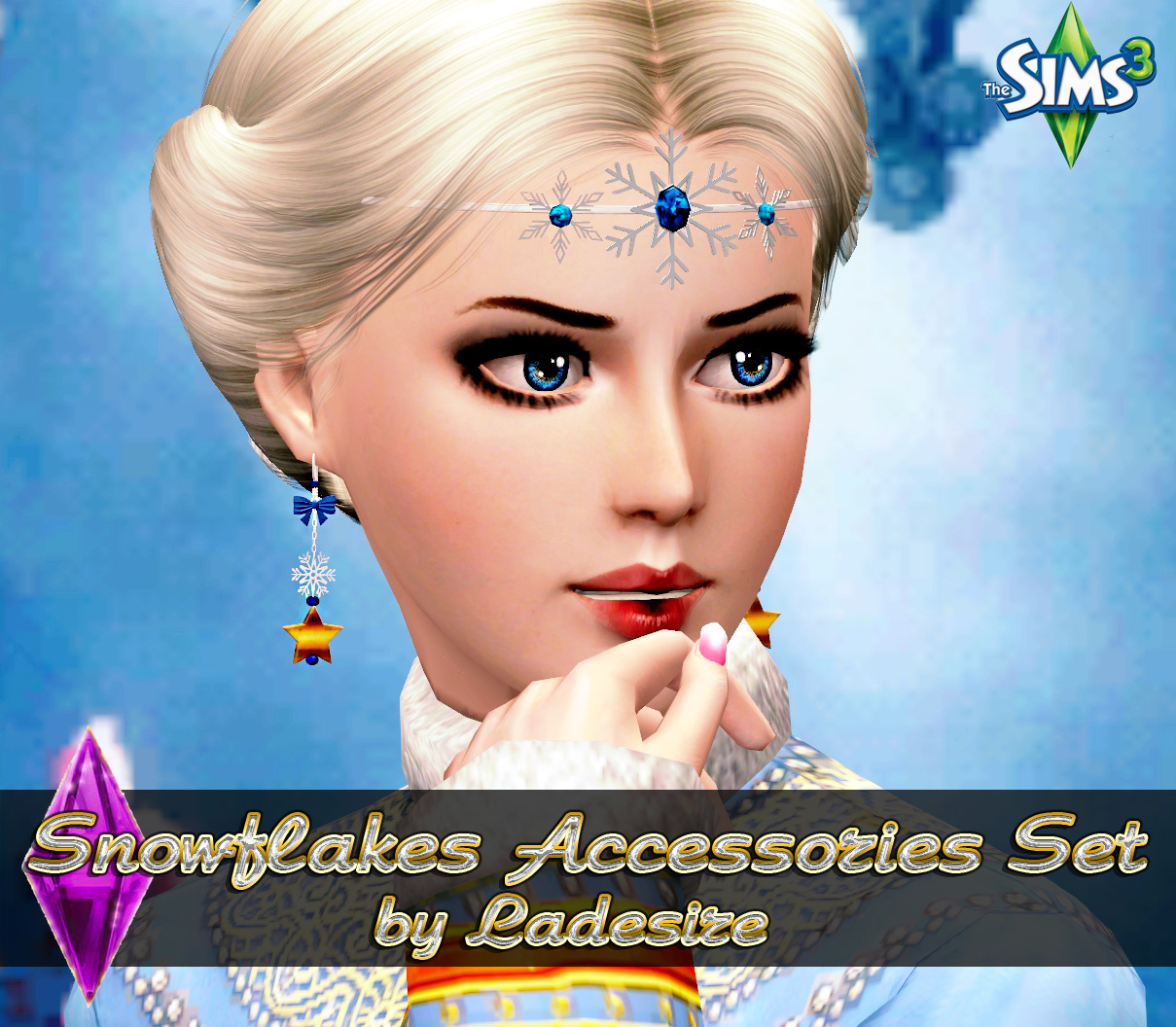 Ladesire's creative corner): TS3 - Snowflake Accessories by Ladesire