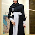 Model Baju Muslim Hitam Putih