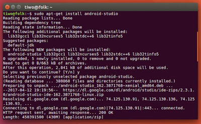 Command to Install Android Studio Ubuntu Linux
